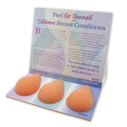 Multi-Type BSE Model shown from side with English display, women's breast health education model, Health Edco, 26426