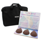 Multi-Type BSE Model, Brown, three brown breast models for breast self-exam for health education and case, Health Edco, 26427