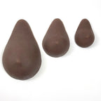 ABC Cup BSE Model Set, three brown health education breast self-exam models in different bra cup sizes, Health Edco, 26540E