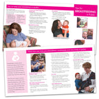 breastfeeding in public pamphlet, breastfeeding discreetly in public tips and techniques, inside and outside view of pamphlet, Childbirth Graphicss, 38004