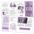 Preventing Fetal Alcohol Syndrome (FAS) Pamphlet from Childbirth Graphics to educate pregnant woman to avoid alcohol, 38612