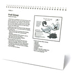 Nutrition During Pregnancy 14 panel spiral-bound flip chart panel 5 back teaching notes, fruit group explanation, Childbirth Graphics, 43164