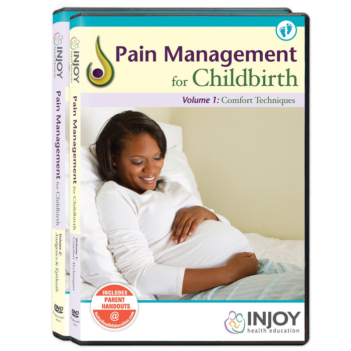 Pain Management for Childbirth 2-Volume DVD Set available at Childbirth Graphics, childbirth education teaching tools, 48865