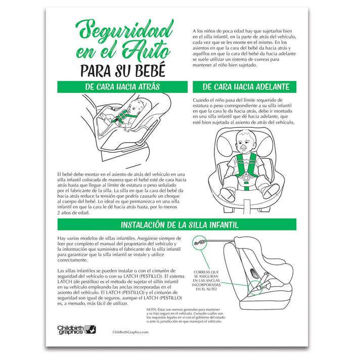 Car Safety for Your Baby Tear Pad from Childbirth Graphics for childbirth and early parenting and teaching, 52528