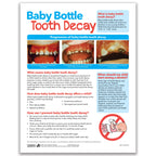 Baby Bottle Tooth Decay Tear Pad, Childbirth Graphics health education and parenting teaching materials, English side, 52561