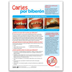 Baby Bottle Tooth Decay Tear Pad, Childbirth Graphics health education and parenting teaching materials, Spanish side, 52561