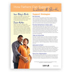 How Fathers Can Support Labor and Birth educational tear pad for dads during labor and birth from Childbirth Graphics, 52619