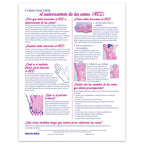 How to Perform Breast Self-Examination BSE 2-color illustrated tear pad Spanish back, Health Edco 52623