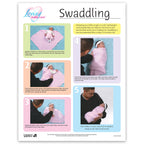 Loving Baby Care: Swaddling educational tear pad from Childbirth Graphics with instructions on how to swaddle a baby, 52752