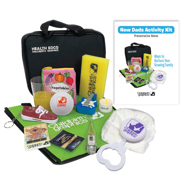 New Dads Activity Kit, fatherhood education materials and parenting teaching tools for new dads, Childbirth Graphics, 78063