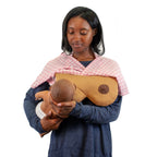 MOM (Mother's Own Milk) Breastfeeding Trainer, Brown, used with a breastfeeding doll by student, Childbirth Graphics, 79832