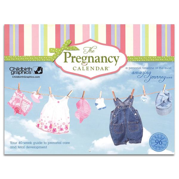 Pregnancy Calendar, childbirth education calendar for expectant moms to track fetal development, Childbirth Graphics, 85779
